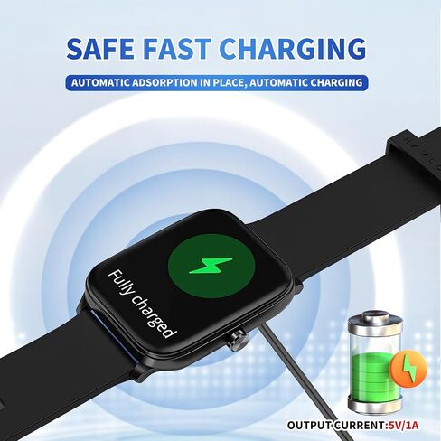 Smart Watch Charger Cable, Magnetic SmartWatch Accessories Charger Cable 2 Pin Cord, Charger Contact pin spacing 7.62 mm for Smart Watch, Fitness Tracker in Kuwait
