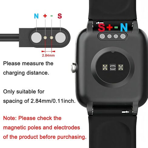 Mugust Charger for VeryFit Smart Watch - IDW26, IDW25, IDW23, IDW21, IDW19, IDW17, IDW16, IDW15, IDW13, ID205L, ID206-1.6ft USB C Magnetic Charging Cable in Kuwait