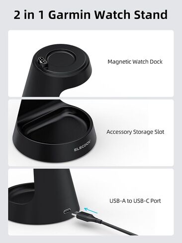Watch Charger Stand for Garmin Watch, Elecdov 3W Bedside Charger Stand in Kuwait