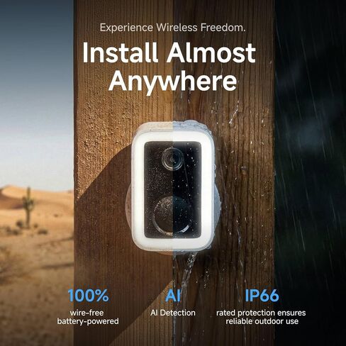 VSTARCAM 2K Security Cameras Wireless Outdoor, No-Drill Magnetic & Adhesive Mount, Free Cloud & 128GB SD Storage, WiFi 6 2.4/5G, Motion Alerts, 6-Month Battery, Color Night Vision, IP66,2-Way Talk in Kuwait