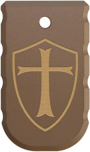 NDZ Performance Brass Magazine Base Plate Compatible with Glock 43X & 48 OEM 10 Round Magazines, Cerakote Finishes, Optional Laser Engraved Image, Made in USA in Kuwait