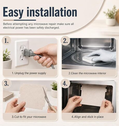 4Pcs Microwave Waveguide Cover, Cuttable Waveguide Cover Replacement in Kuwait
