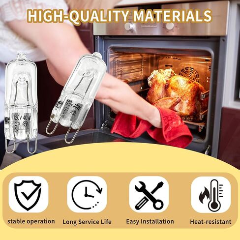 WPW10472384 Microwave Wall Oven Light Bulb G9 40W for Whirlpool KitchenAid in Kuwait