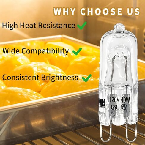 WPW10472384 Microwave Wall Oven Light Bulb G9 40W for Whirlpool KitchenAid in Kuwait