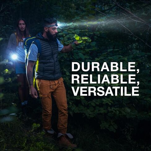 Energizer Vision HD+ LED Headlamp, Water Resistant Bright Headlamp with Digital Focus, Camping Gear and Emergency Light, Batteries Included, Pack of 1 in Kuwait