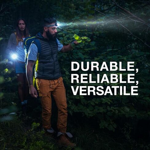 Energizer Vision HD+ LED Headlamp, Water Resistant Bright Headlamp with Digital Focus, Camping Gear and Emergency Light, Batteries Included, Pack of 1 in Kuwait