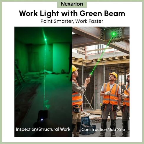 1300 Lumens Rechargeable Work Light with Green Laser, UV & Side Lamp in Kuwait