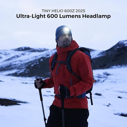 FLEXTAILGEAR 1-600 Lumen Ultra Bright Lightweight Headlamp, USB-C Rechargeable Outdoor Headlamp with White Red Light, Adjustable Headband for Camping, Back Packing, Hiking, Fishing in Kuwait