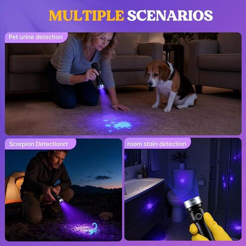 LET'S RESIN 365nm UV Flashlight, 7 LEDs, USB-C Rechargeable, 3000 mAh in Kuwait
