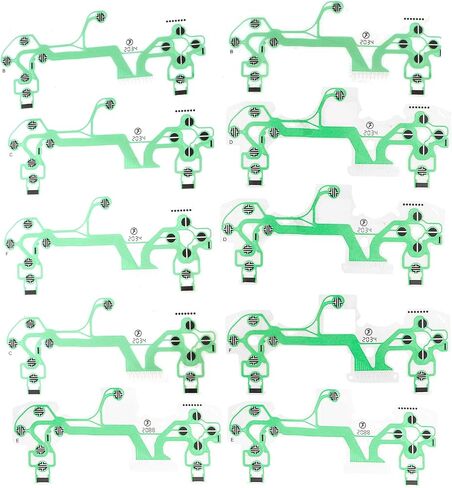 FLEXMAN 10Pcs Replacement Flex Ribbon Circuit Board, Controller Conductive Film Keypad Replacement Parts for PS4 Handles, Easy Installation in Kuwait