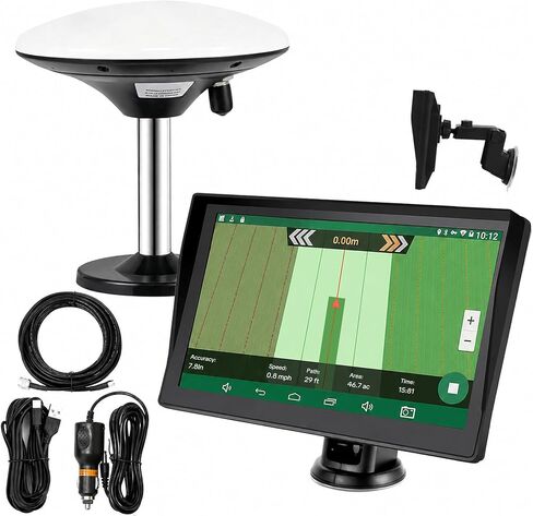 Tractor Guidance System with Precision GPS & GNSS Autosteer, 7" High Accuracy Touch Screen Farming Navigator, AB Line Guidance Compatible for Spraying, Plowing, Seeding in Kuwait