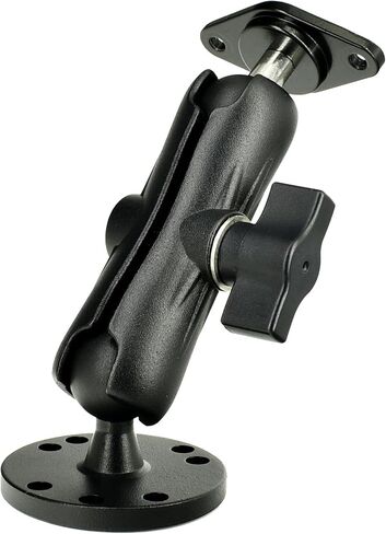 VAUBORTTI Aluminum 1-Inch Ball Mount with Diamond and Round Base, AMPS Hole Pattern for Car Boat Dash Mounting, Compatible with RAM B Size, for GPS Fish Finder Tablet Camera in Kuwait