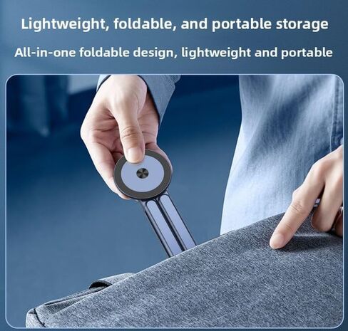 Portable Laptop Stand for Desk, Foldable Adjustable Computer Riser with Magnetic Phone Holder, Aluminum Laptop Stand Tablet Stand Mobile Phone Holder (Gray) in Kuwait