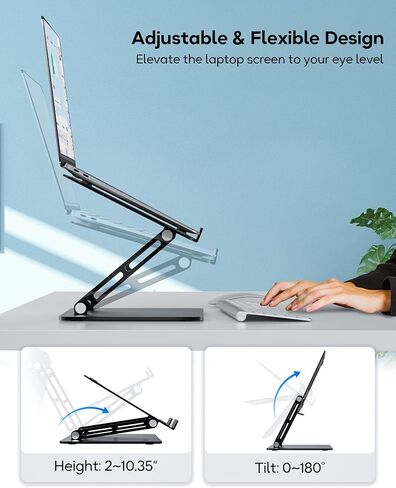 LOXP Adjustable Laptop Stand for Desk, Aluminum Computer Stand in Kuwait