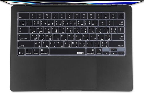 XSKN Persian/Farsi Black US Layout Silicone Keyboard Cover for 2026-2021 MacBook Pro 14 16 inch MacBook Air 13 15 inch with M5/M4/M3/M2/M1 and MacBook Neo in Kuwait