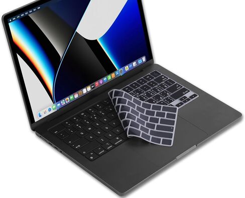 XSKN Persian/Farsi Black US Layout Silicone Keyboard Cover for 2026-2021 MacBook Pro 14 16 inch MacBook Air 13 15 inch with M5/M4/M3/M2/M1 and MacBook Neo in Kuwait