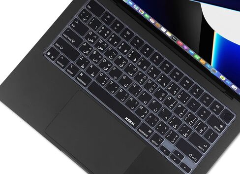 XSKN Persian/Farsi Black US Layout Silicone Keyboard Cover for 2026-2021 MacBook Pro 14 16 inch MacBook Air 13 15 inch with M5/M4/M3/M2/M1 and MacBook Neo in Kuwait