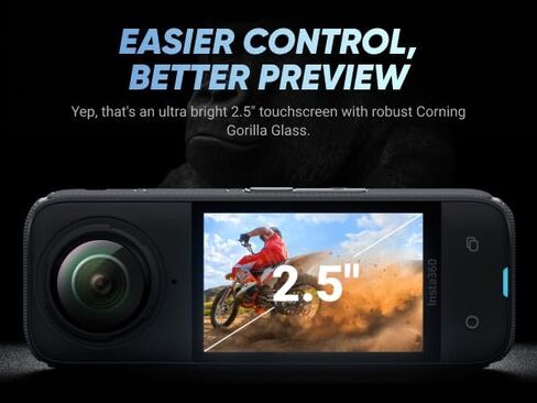 Insta360 X4 Basic Bundle-8K Waterproof 360 Action Camera with 1/2" 48MP Sensors, 8K 360 HDR Video, 72MP 360 Photo, 4K Single-Lens |Bundle Includes Selfie Stick, Lens Cap (512GB) in Kuwait