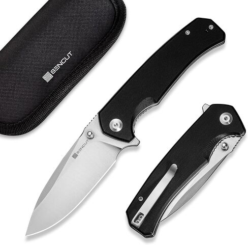 SENCUT Skarnax Folding Pocket Knife, 3.79" 9Cr18MoV Blade & Micarta Handle in Kuwait