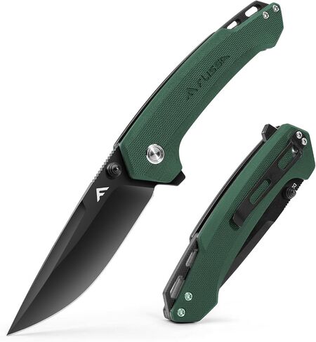 FLISSA Pocket Folding Knife with Liner Lock and Pocket Clip(Green) in Kuwait