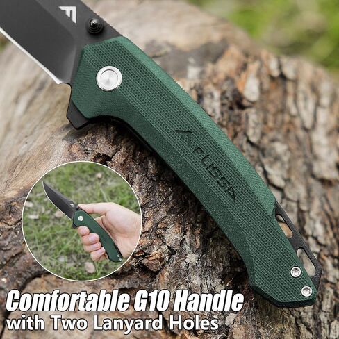 FLISSA Pocket Folding Knife with Liner Lock and Pocket Clip(Green) in Kuwait