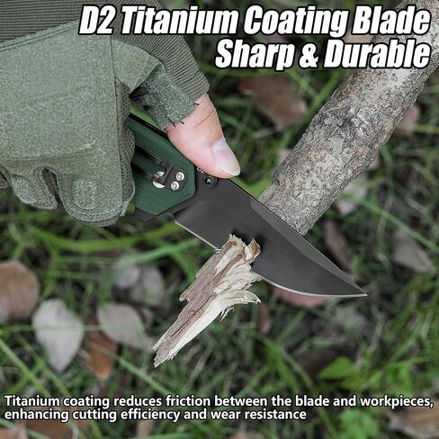 FLISSA Pocket Folding Knife with Liner Lock and Pocket Clip(Green) in Kuwait