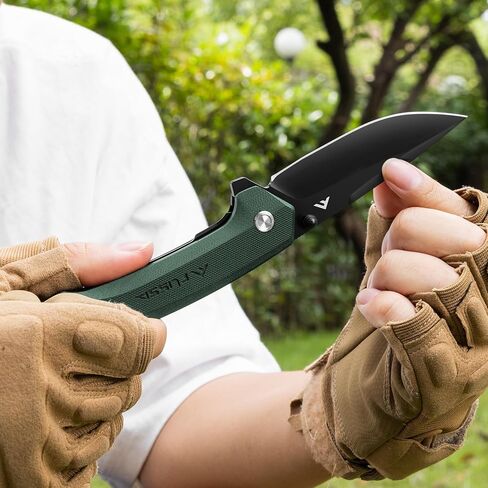 FLISSA Pocket Folding Knife with Liner Lock and Pocket Clip(Green) in Kuwait