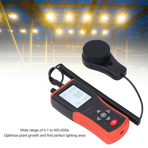 Digital Light Meter, Accurate Handheld Meter with Removable Sensor LCD Backlight 0.1 to Fc Temperature Humidity Reading for Plants Photography PC 1 Pack in Kuwait