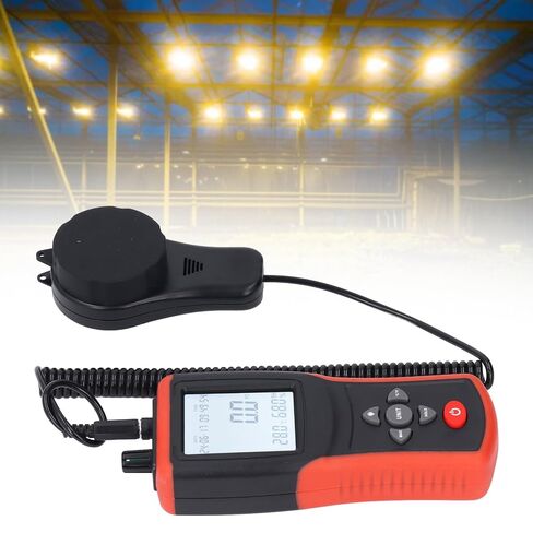 Digital Light Meter, Accurate Handheld Meter with Removable Sensor LCD Backlight 0.1 to Fc Temperature Humidity Reading for Plants Photography PC 1 Pack in Kuwait