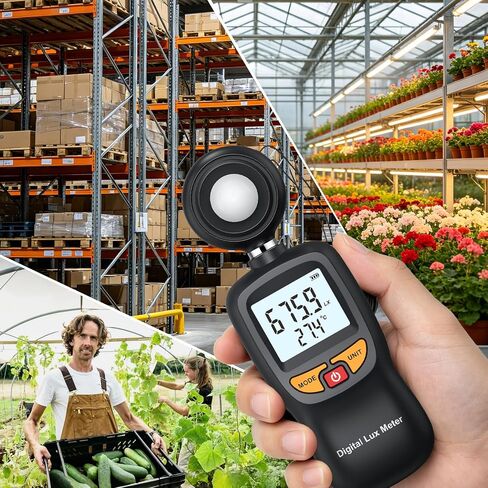 Digital Light Meter, 200,000 Lux/FC Meter for Plants & Lighting in Kuwait