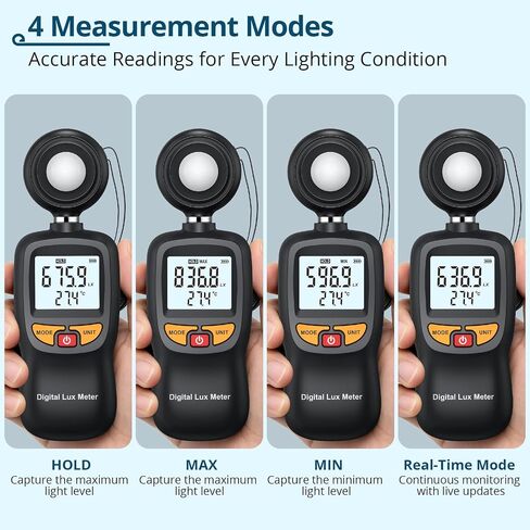 Digital Light Meter, 200,000 Lux/FC Meter for Plants & Lighting in Kuwait