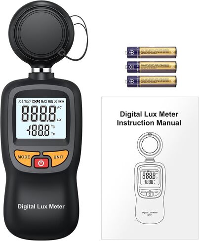 Digital Light Meter, 200,000 Lux/FC Meter for Plants & Lighting in Kuwait