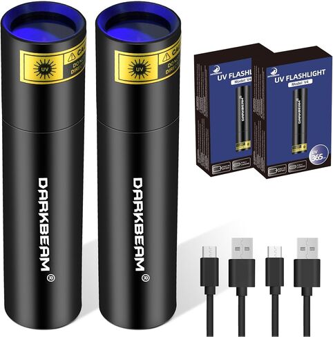 DARKBEAM UV Flashlight 365nm Filtered Black Light Woods lamp Small in Kuwait
