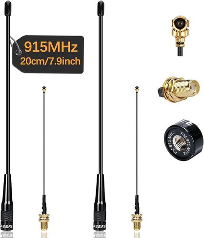 915Mhz Antenna 20cm SMA Male Long Range10dBi High Gain Flexible Meshtastic Soft Whip Omni Antenna with IPEX Extension Cable Adapter,2Pack in Kuwait