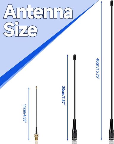915Mhz Antenna 20cm SMA Male Long Range10dBi High Gain Flexible Meshtastic Soft Whip Omni Antenna with IPEX Extension Cable Adapter,2Pack in Kuwait