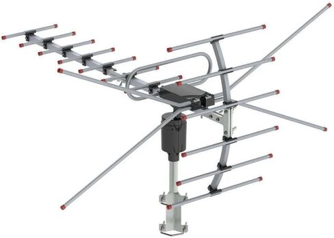 Motorized Outdoor HDTV Antenna 360 Rotation 22dB Amp 1080P 4K Reception in Kuwait