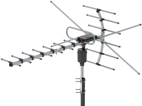 Motorized Outdoor HDTV Antenna 360 Rotation 22dB Amp 1080P 4K Reception in Kuwait