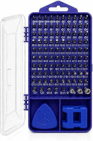 96-in-1 Precision Screwdriver Set with Magnetic Bits – Electronics Repair Toolkit for Phone, Laptop, PC, Mac, Game Console, Watch, Camera – Micro Tool Kit with Flexible Shaft & Pry Tools, Grey in Kuwait