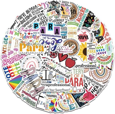 50PCS Paraprofessional Stickers para Sticker Back to School Stickers Teacher Day Sticker Paraprofessional Appreciation Gifts Water Bottle Laptop in Kuwait