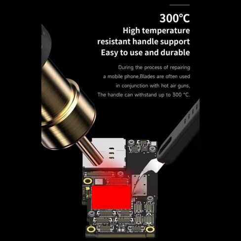 Integrated Rework Blade Set with Anti-Heating Handle Glue Removal Blade Chip Scraper Pry Knife Motherboard Chip Shovel Carving Tools for Phone CPU Chip Glue Remove Degumming Hard Disk Pry Hand Tool in Kuwait