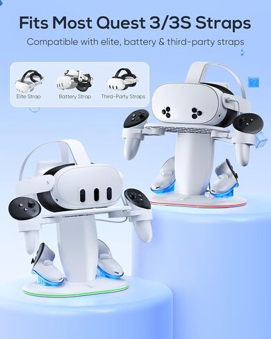 YUANHOT 3-in-1 Charging Dock for Meta Quest 3/3S Headset & Dual Controllers in Kuwait