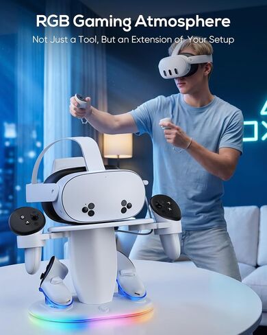 YUANHOT 3-in-1 Charging Dock for Meta Quest 3/3S Headset & Dual Controllers in Kuwait