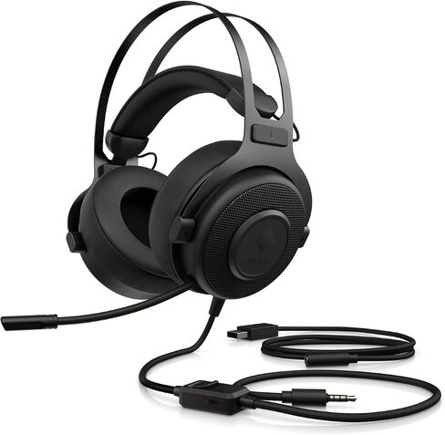 OMEN Blast Gaming Headset With Retractable, Noise Canceling Microphone and 7.1 Surround Sound | Multi-Compatible Xbox One, PS4, and PC | USB | (1A858AA) in Kuwait