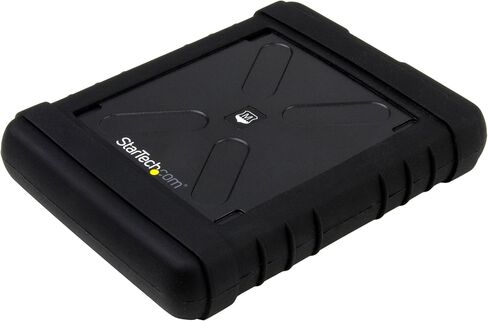 StarTech.com USB 3.0 to 2.5" SATA SSD/HDD Enclosure - UASP Enhanced External Hard Drive Enclosure - MIL-STD-810G Rated Case (S251BRU33),Black in Kuwait