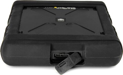 StarTech.com USB 3.0 to 2.5" SATA SSD/HDD Enclosure - UASP Enhanced External Hard Drive Enclosure - MIL-STD-810G Rated Case (S251BRU33),Black in Kuwait