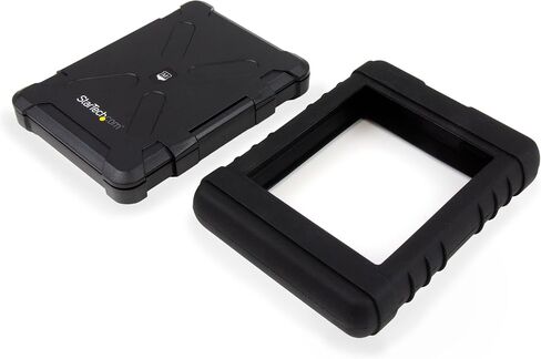 StarTech.com USB 3.0 to 2.5" SATA SSD/HDD Enclosure - UASP Enhanced External Hard Drive Enclosure - MIL-STD-810G Rated Case (S251BRU33),Black in Kuwait