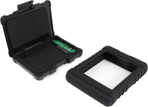 StarTech.com USB 3.0 to 2.5" SATA SSD/HDD Enclosure - UASP Enhanced External Hard Drive Enclosure - MIL-STD-810G Rated Case (S251BRU33),Black in Kuwait