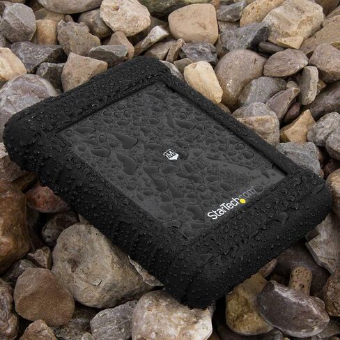 StarTech.com USB 3.0 to 2.5" SATA SSD/HDD Enclosure - UASP Enhanced External Hard Drive Enclosure - MIL-STD-810G Rated Case (S251BRU33),Black in Kuwait