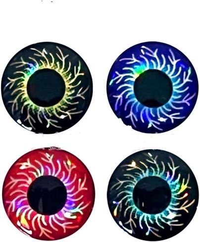 Fishing Eyes for Lures Realistic 4 Colors Kits 4D Realistic Holographic Lure Eyes 200Pcs Fishing Bait Making Kit Fly Tying Material DIY Fishing Tool 3mm-12mm Cat Frog Lizard Pupil in Kuwait