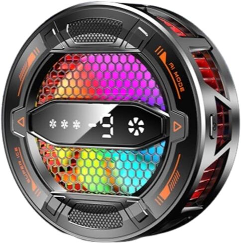 New Model Mobile Phone Heat Sink - Magnetic Suction, semiconductor Cooling, Freezing, Digital Display, AI Intelligent, Cool and Stylish Gaming and Esports Heat Sink (K31 Black) in Kuwait